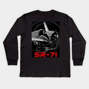 SR-71 Blackbird Us Air Force Aircraft Kids Long Sleeve T-Shirt